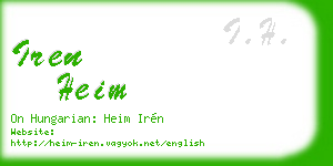 iren heim business card